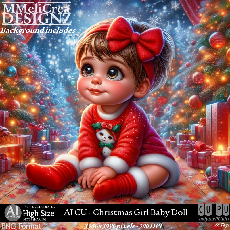 (image for) AI - CU Christmas Girl Baby Doll (CU4PU / PNG)